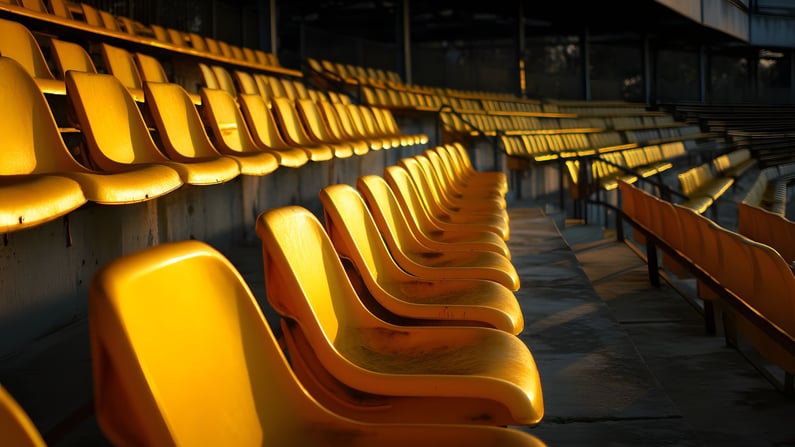 Empty stadium chairs
